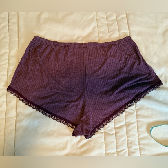 Victoria's Secret Purple Lace Pajama Shorts - Picture 7 of 8